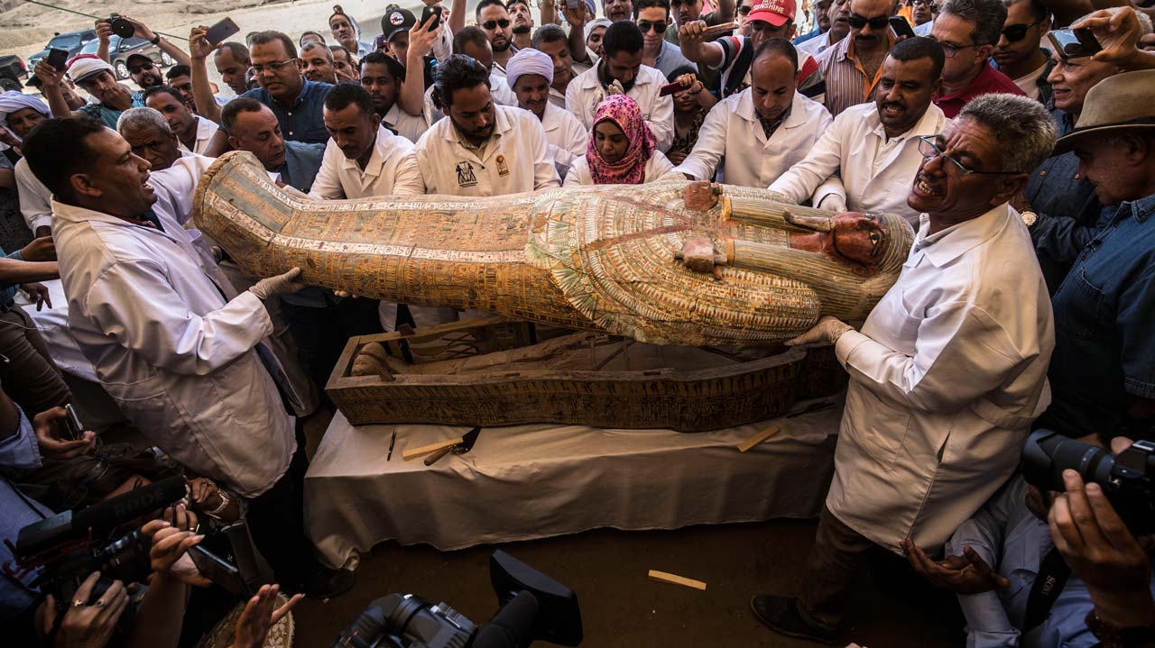 Egypt Unveils Trove Of Ancient Coffins Excavated In Luxor