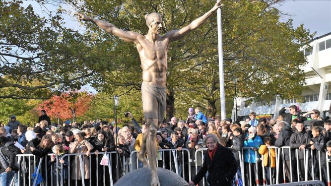 Statue of Iconic Zlatan Ibrahimovic Unveiled In Sweden