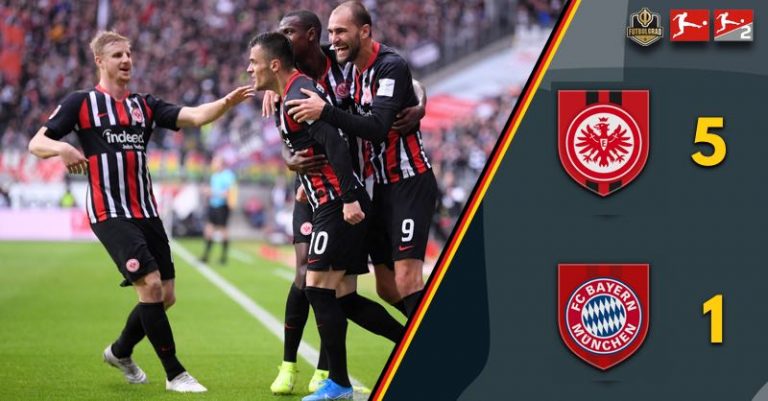 Bayern Thrashed 5-1 At Frankfurt In Heaviest League Defeat