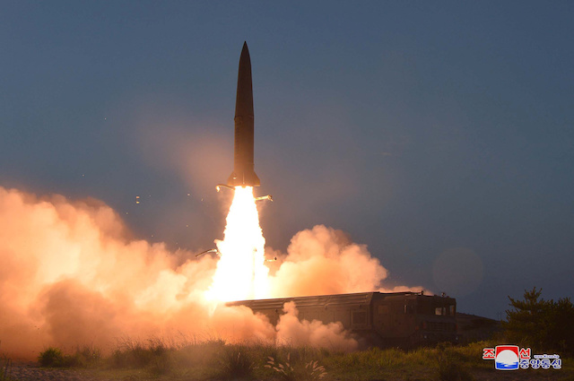 A view of North Korea's missile launch