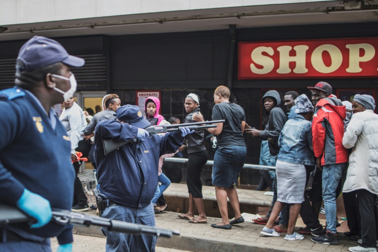 S.African Police Fire Rubber Bullets At Lockdown Defaulters