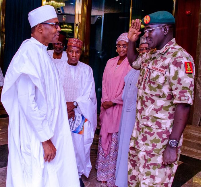 Buhari Condoles With Buratai Over Mother’s Death