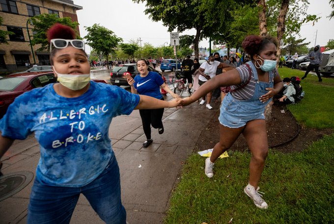 George Floyd - Second Day Of Protest In Minneapolis