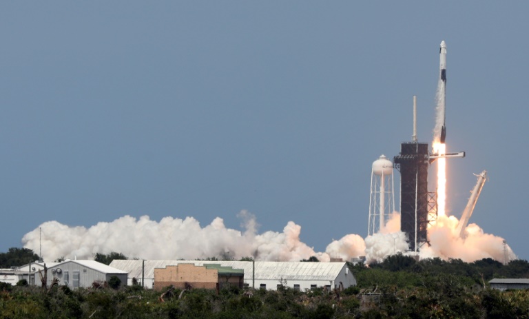 NASA astronauts head for ISS on historic SpaceX Blast Off