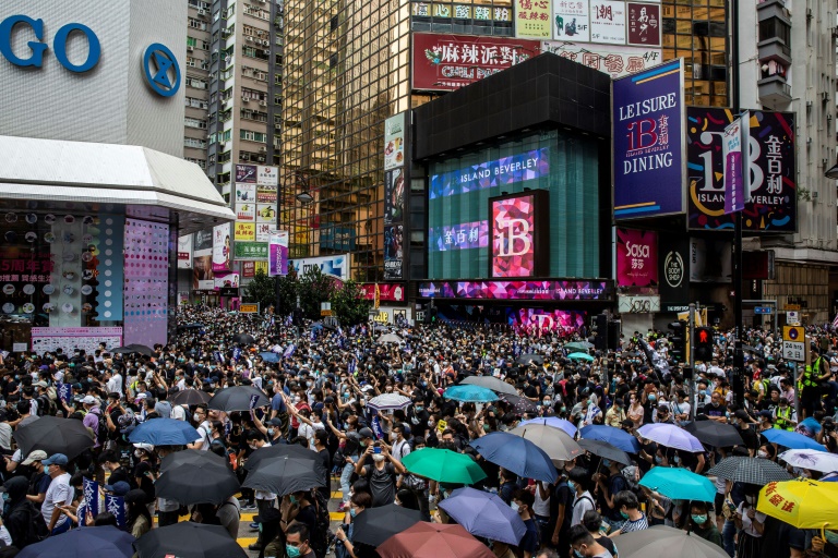 Thousands protest in Hong Kong over China security law proposal