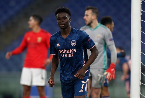 UEL Saka's Goal Rescues Arsenal Against Benfica