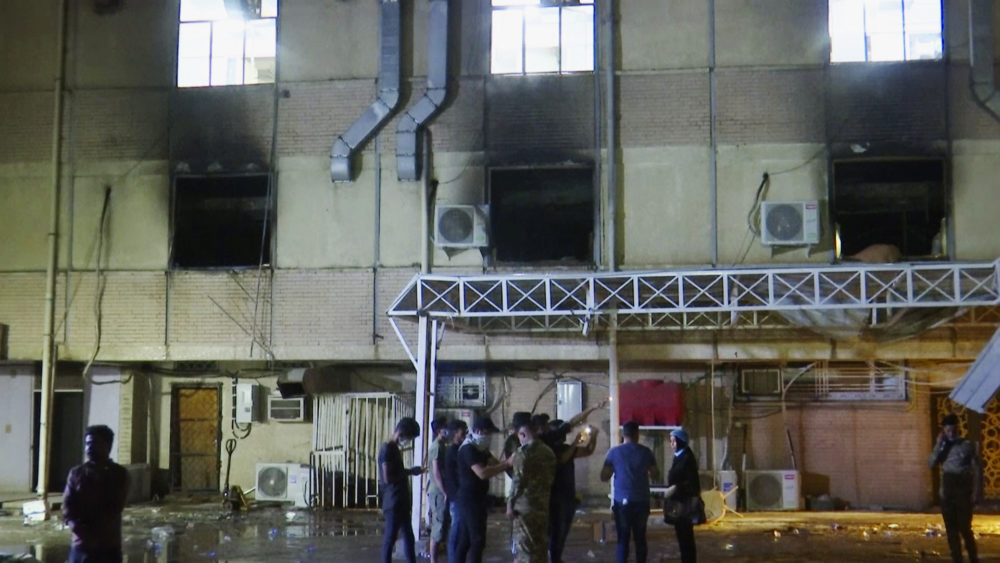 Over 23 Killed In Fire Outbreak At Iraqi Covid Hospital