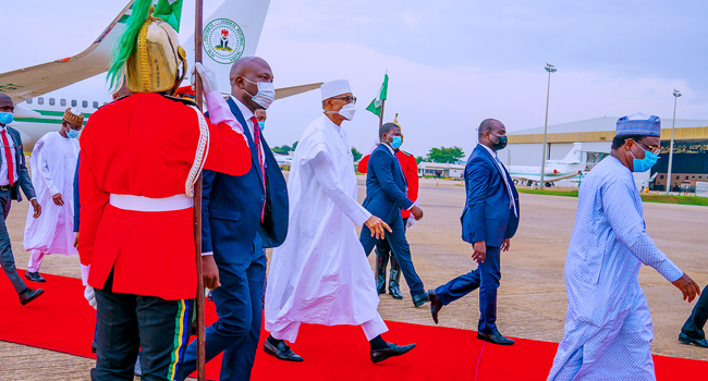 Buhari Returns To Abuja From Daura 8 Days After