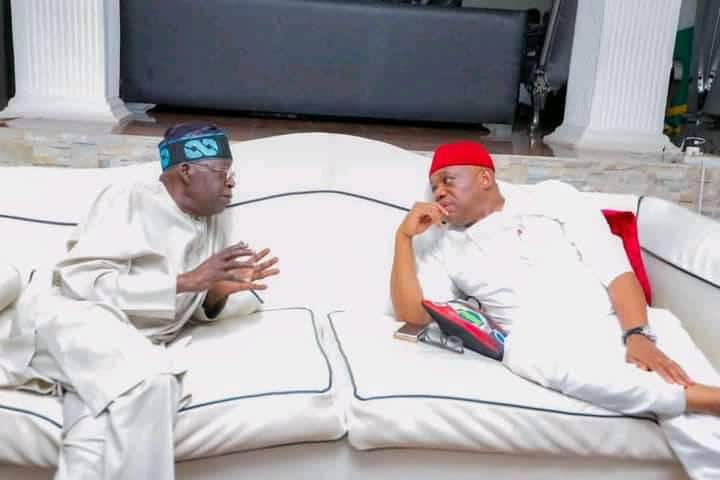2023 Tinubu Visits Orji Kalu, Holds Closed Door Meeting