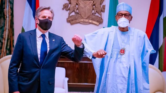 US Secretary Of State Arrives Aso Rock, Meets Buhari