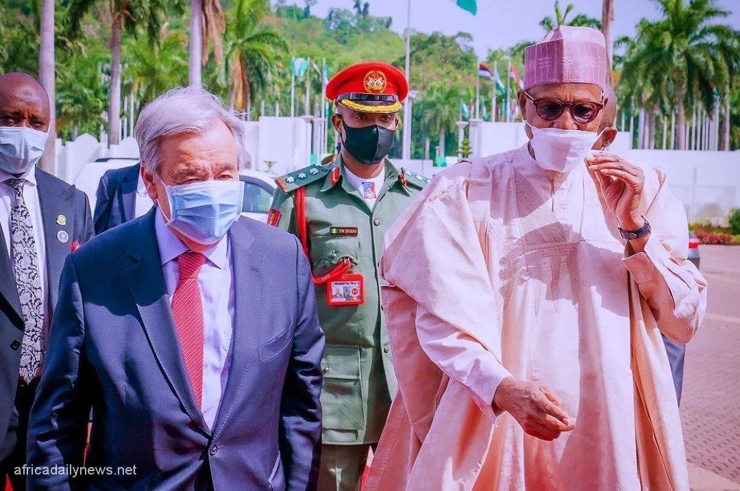 UN Secretary-Gen, Antonio Guterres Meets Buhari In Aso Rock