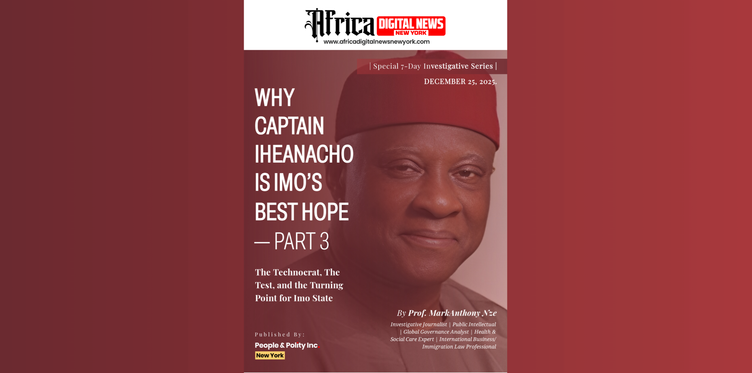 Why Captain Iheanacho Is Imo’s Best Hope—Part 3