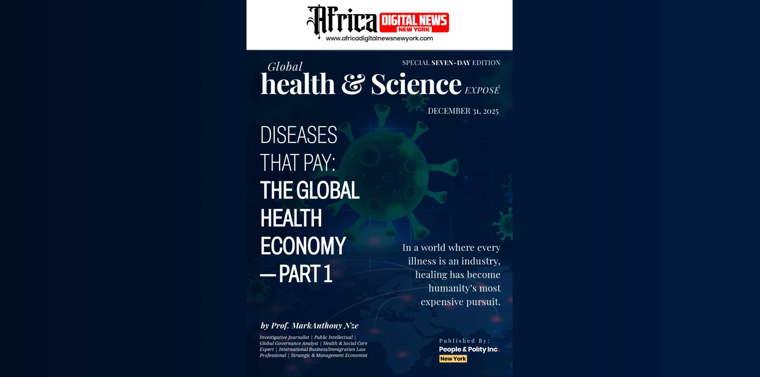 Diseases That Pay: The Global Health Economy—Part 1