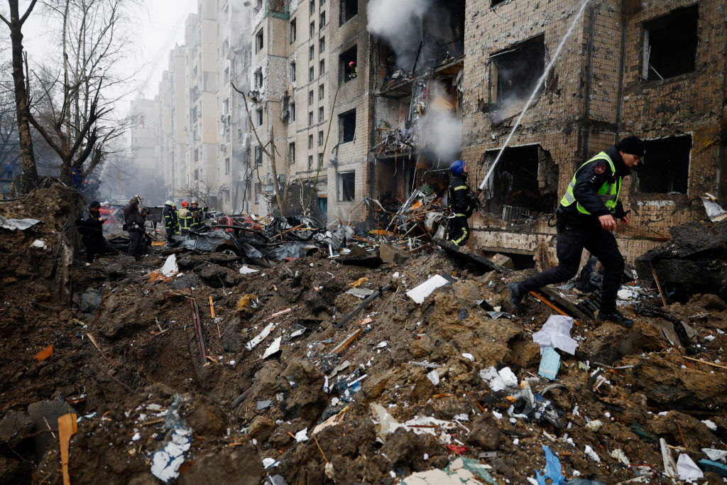 Kyiv Hit by Large-Scale Missile Strikes