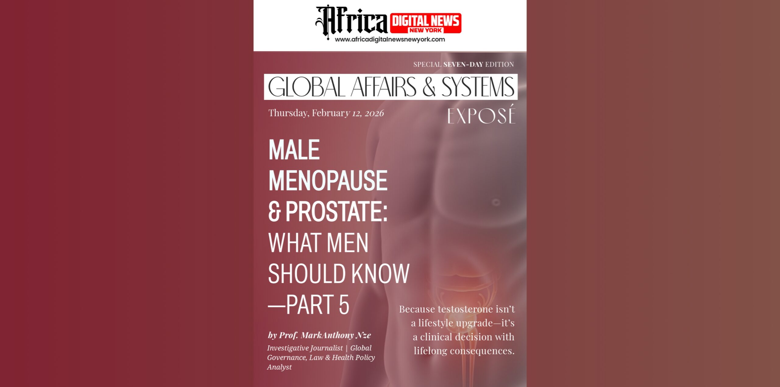 Male Menopause & Prostate: What Men Should Know—Part 5