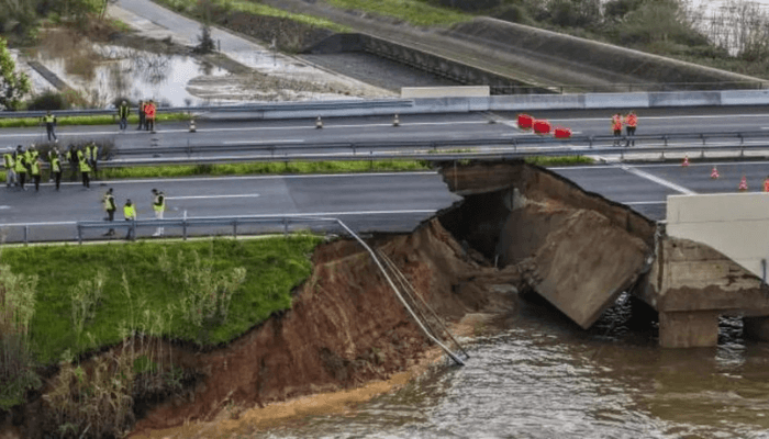Storm Nils Damages Infrastructures In Southern France